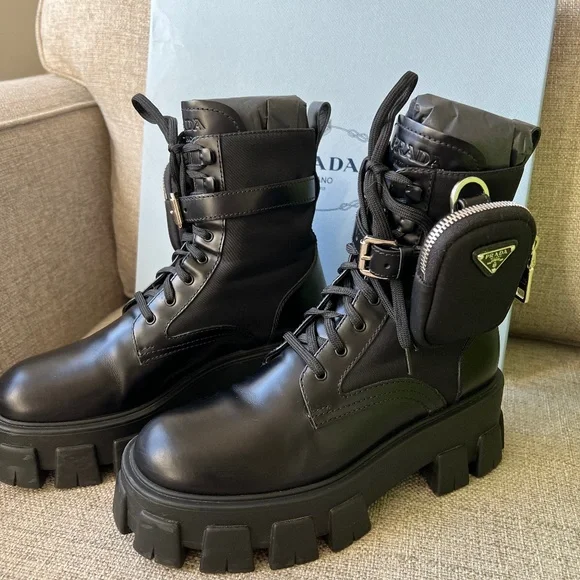 Prada | Shoes | Prada Monolith Boots | Poshmark